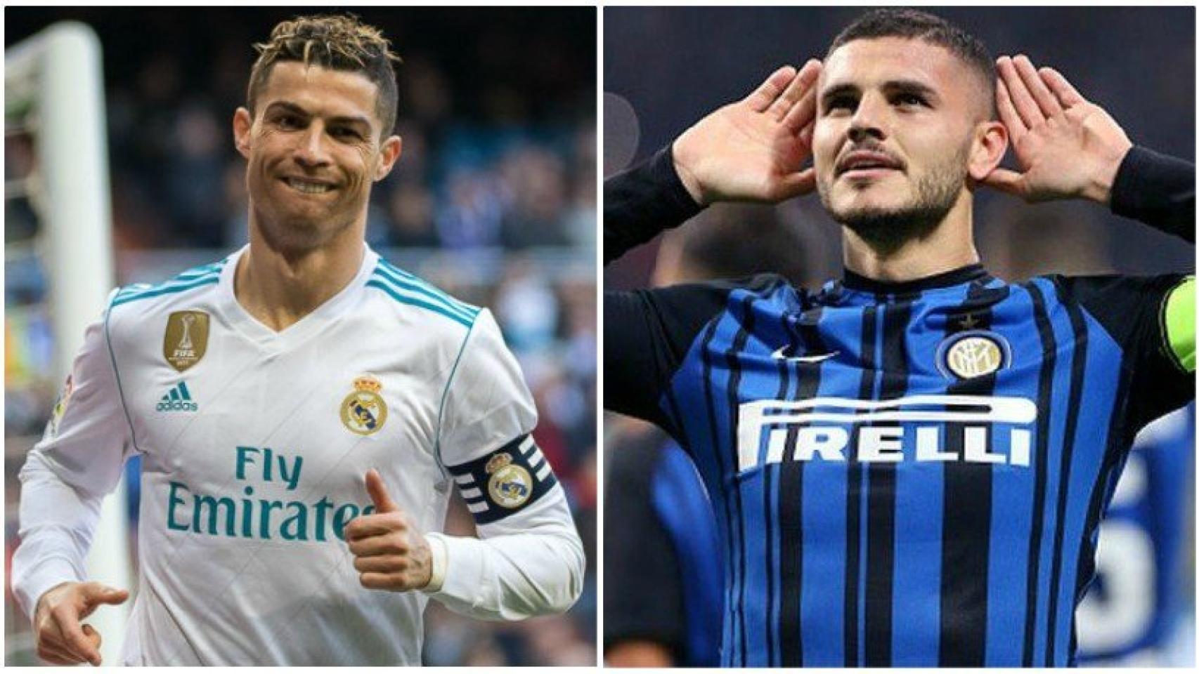 Cristiano Ronaldo y Mauro Icardi