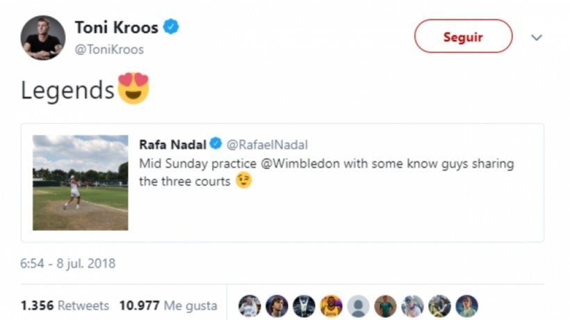 La otra pasión de Kroos: fan de Rafa Nadal