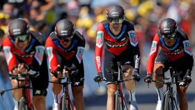 Van Avarmaet, Van Garderen y Richie Porte lideraron a BMC en la crono por equipos.