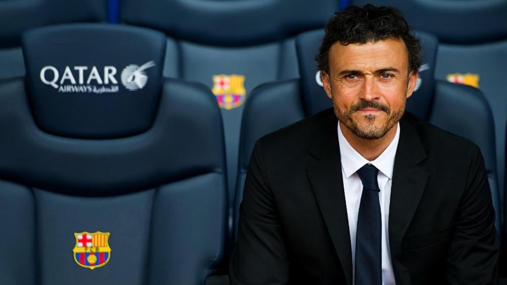 Luis Enrique, en el banquillo del Barcelona.