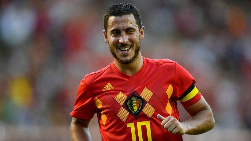 Hazard celebra un gol con Bégica. Foto Twitter (@BelRedDevils)