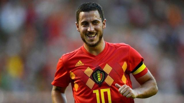 Hazard celebra un gol con Bégica. Foto: Twitter (@BelRedDevils)