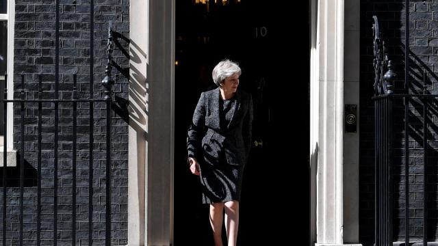 Theresa May en el 10 de Downing Street. Foto: Reuters