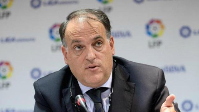 Javier Tebas durante un acto de La Liga. Foto: laliga.es