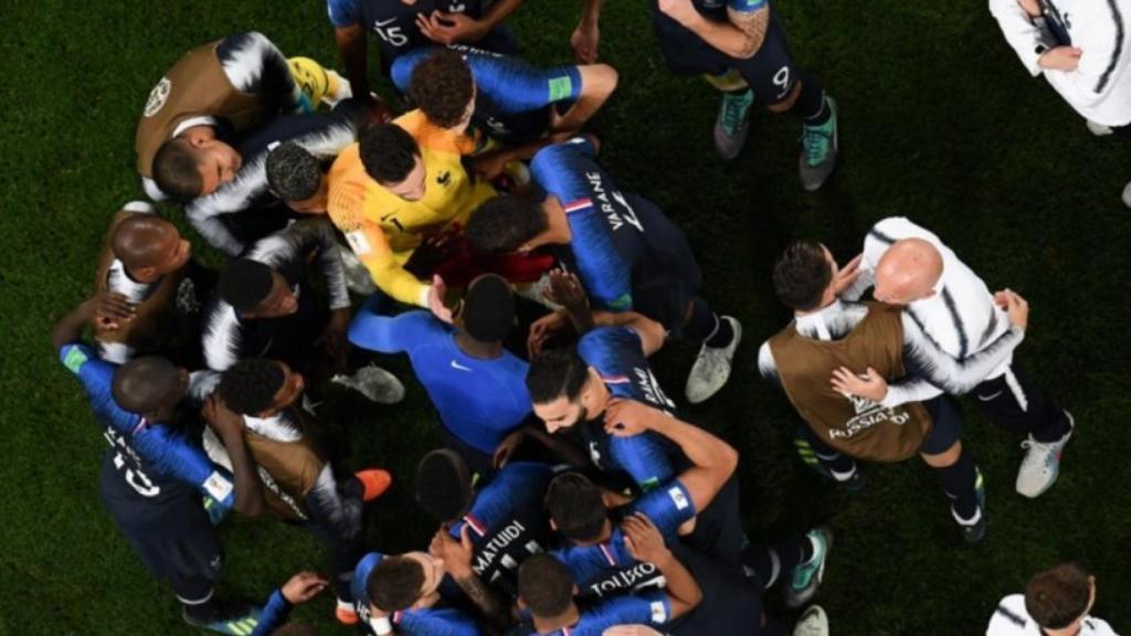 Francia celebra su victoria ante Bélgica. Foto: Twitter (@equipedefrance)