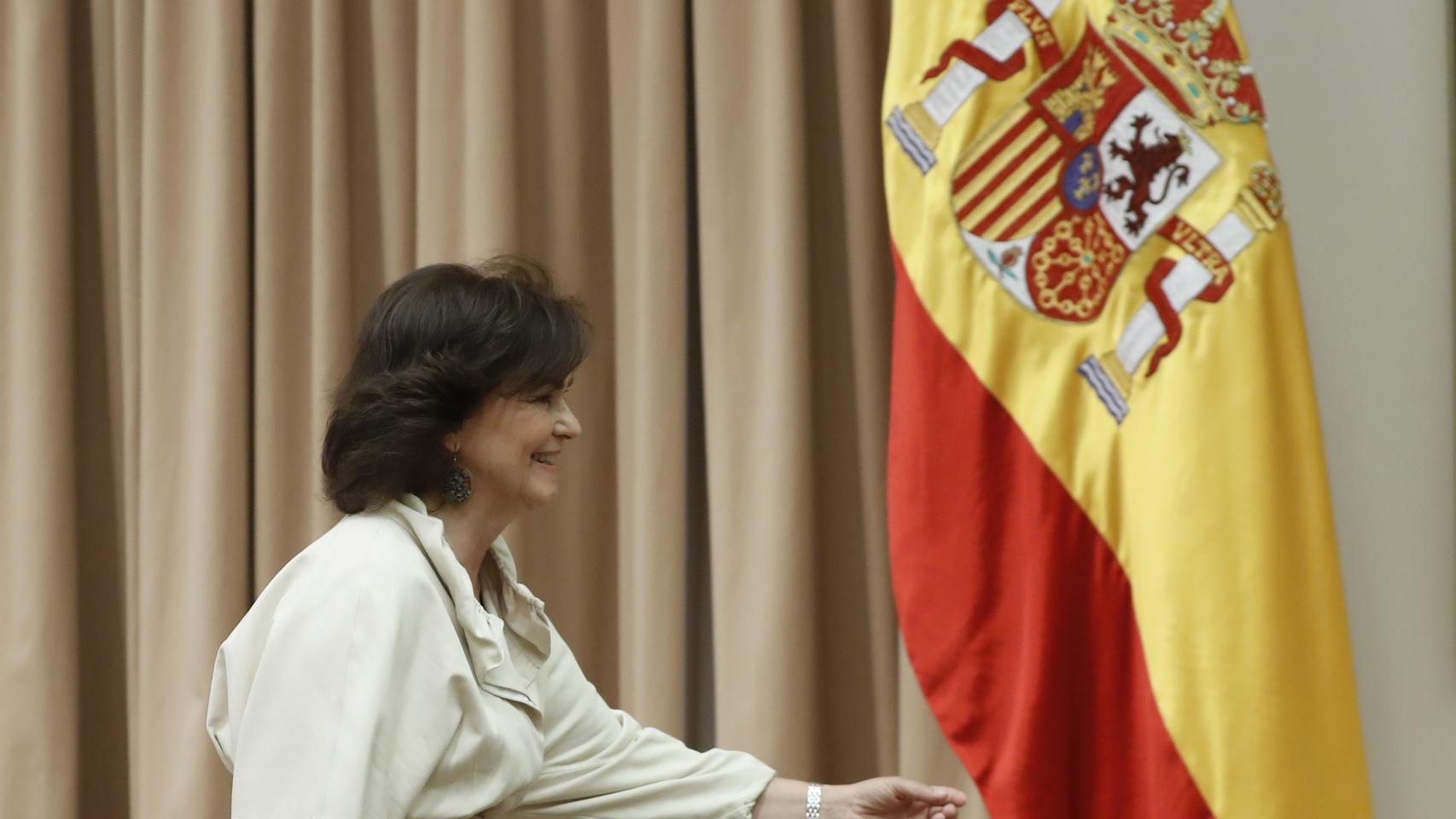 La vicepresidenta del Gobierno, Carmen Calvo.