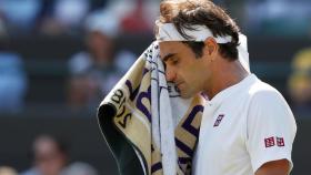 Roger Federer, en el partido ante Anderson.