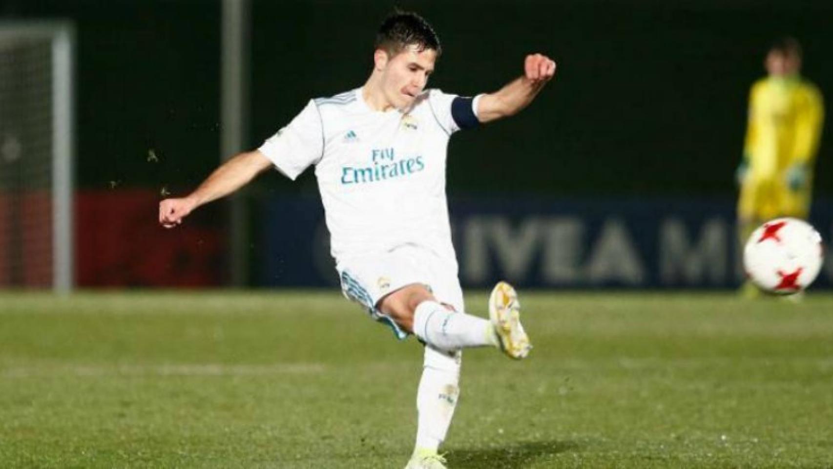 Álvaro Tejero, con el Real Madrid Castilla.