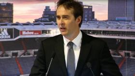 Julen Lopetegui en la presentación como entrenador del Real Madrid