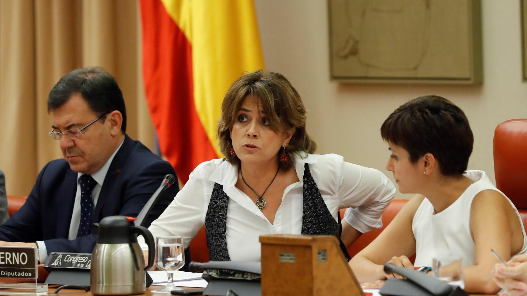 La ministra de Justicia, Dolores Delgado, en su comparecencia de este miércoles en el Congreso.