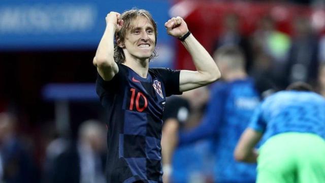 Modric celebra el pase a la final con Croacia. Foto fifa.com