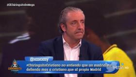 Josep Pedrerol en El Chiringuito. Foto: Twitter. (@elchiringuitotv)