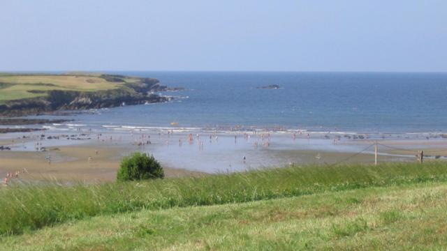 Vista de la playa de Bañugues, en Asturias