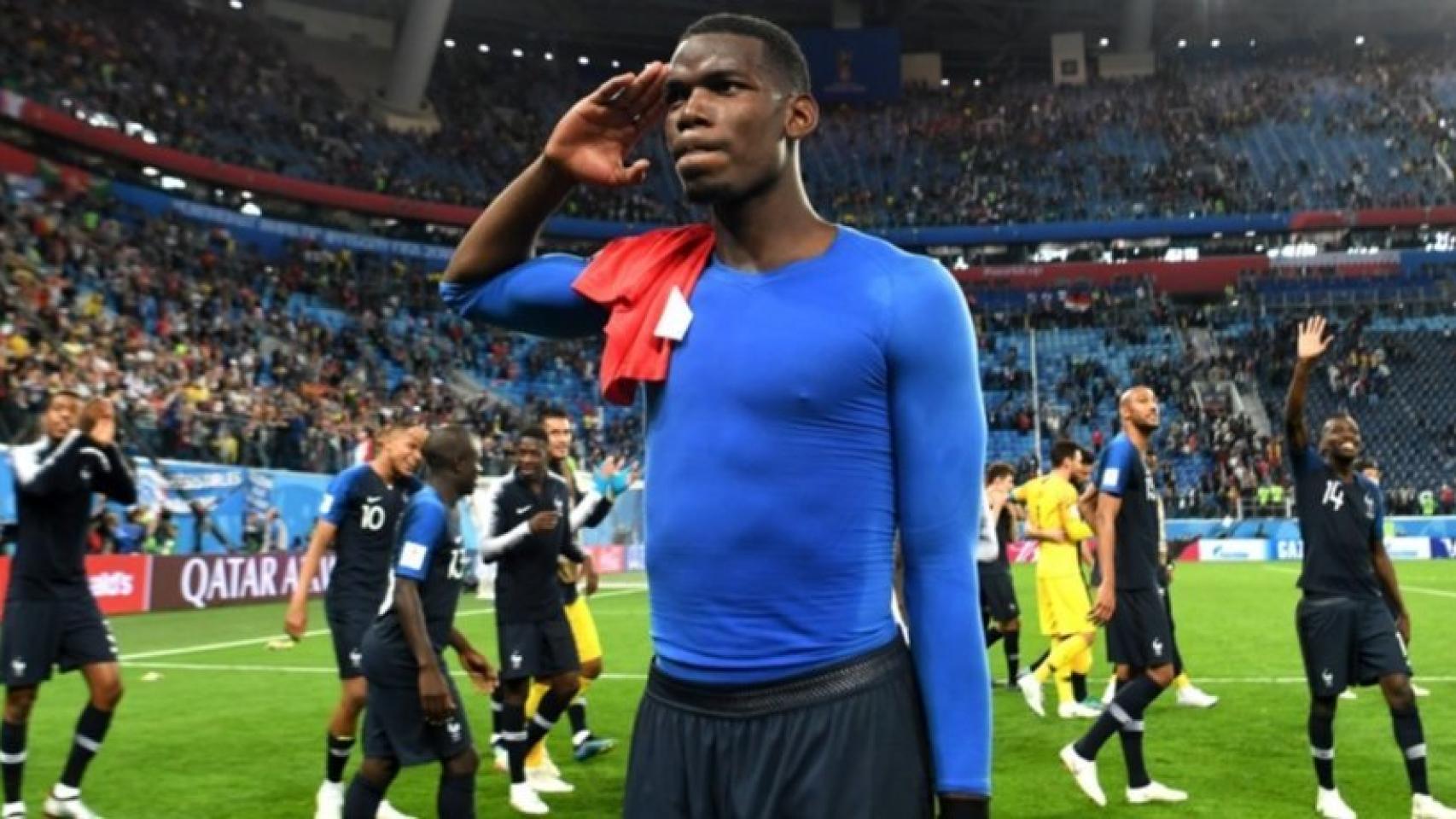 Pogba celebra el pase a la final de Francia. Foto: Twitter (@equipedefrance)