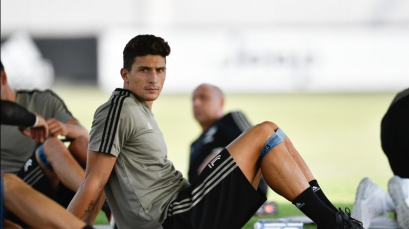 Mattia Caldara, durante un entrenamiento con la Juventus. Fuente: juventus.com