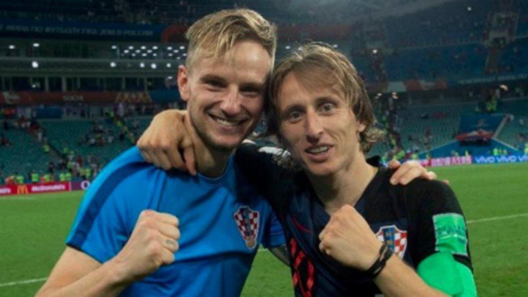 Rakitic y Modric. Foto Instagram (@lukamodric10)