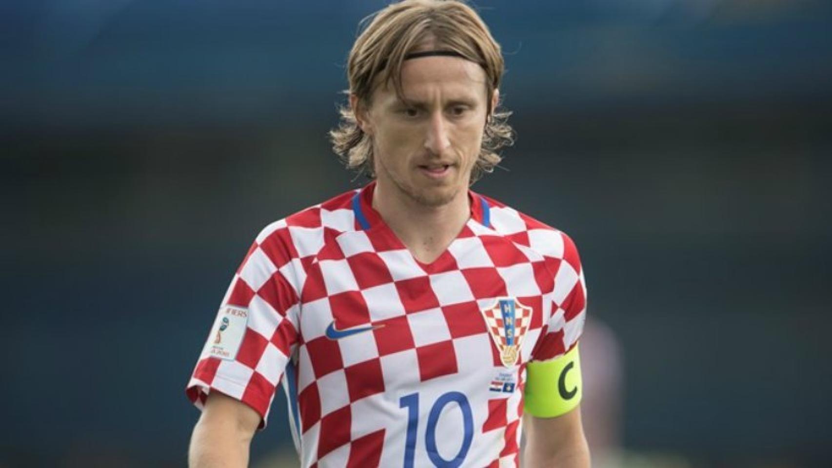 Luka Modric, con la selección de Croacia. Foto: hns-cff.hr