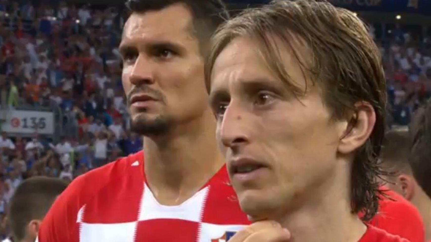 Modric tras la final del Mundial de Rusia