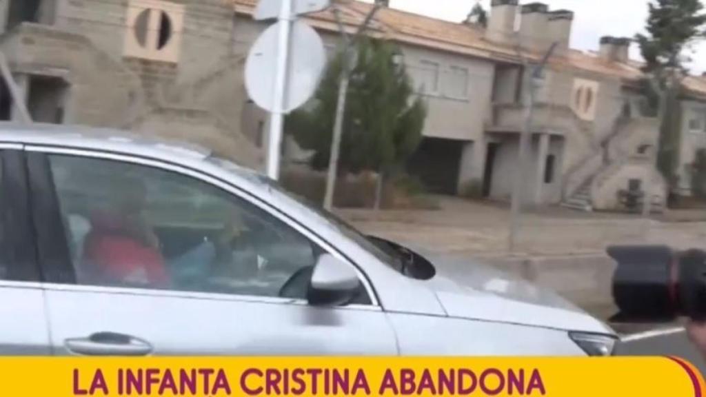 Captura del momento en el que Cristina acude a la cárcel de Brieva.