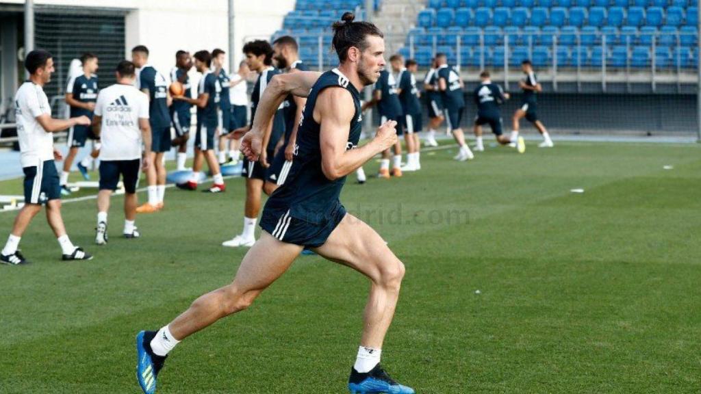 Bale durante el entrenamiento