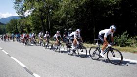 Team Sky, durante la décima etapa del Tour