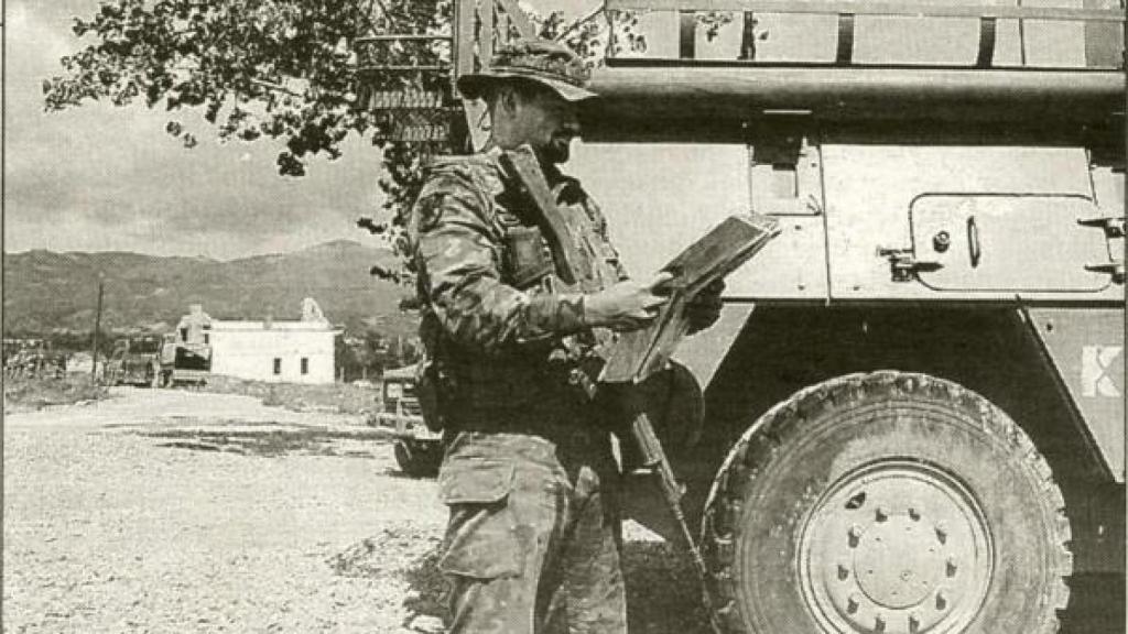 Israel Rodríguez, durante una misión militar.