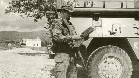 Israel Rodríguez, durante una misión militar.