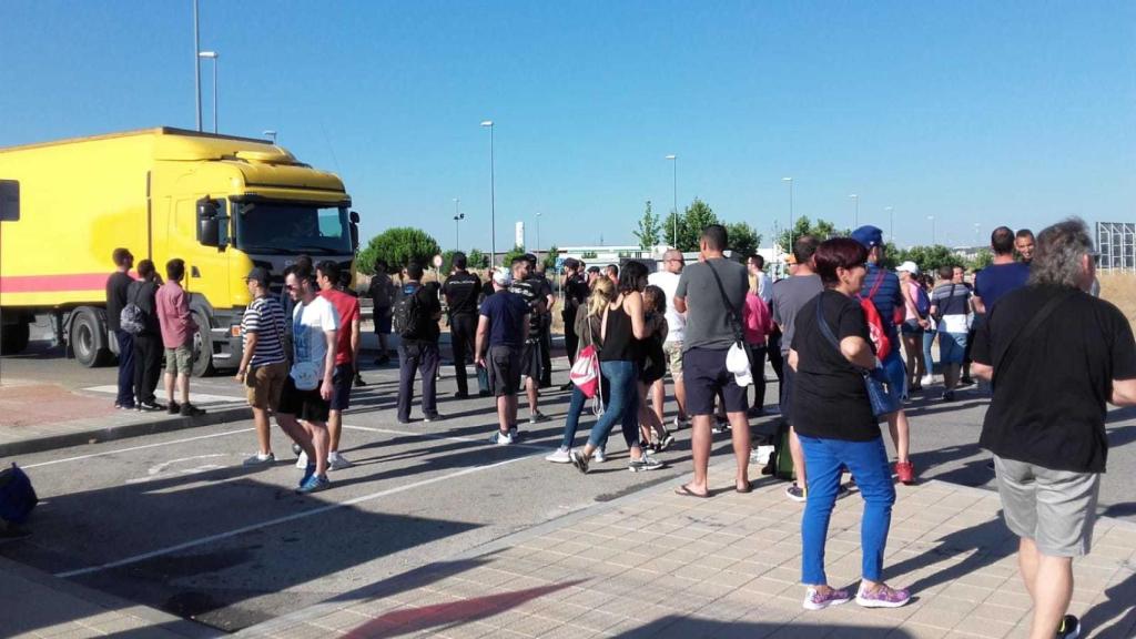 Trabajadores de Amazon en huelga