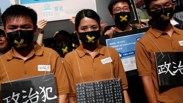 Protestas en contra de presos políticos en Hong Kong