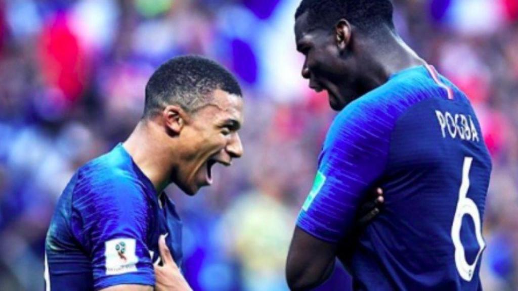 Mbappé celebra junto a Pogba su gol en la final del Mundial. Foto Instagram (@equipedefrance)