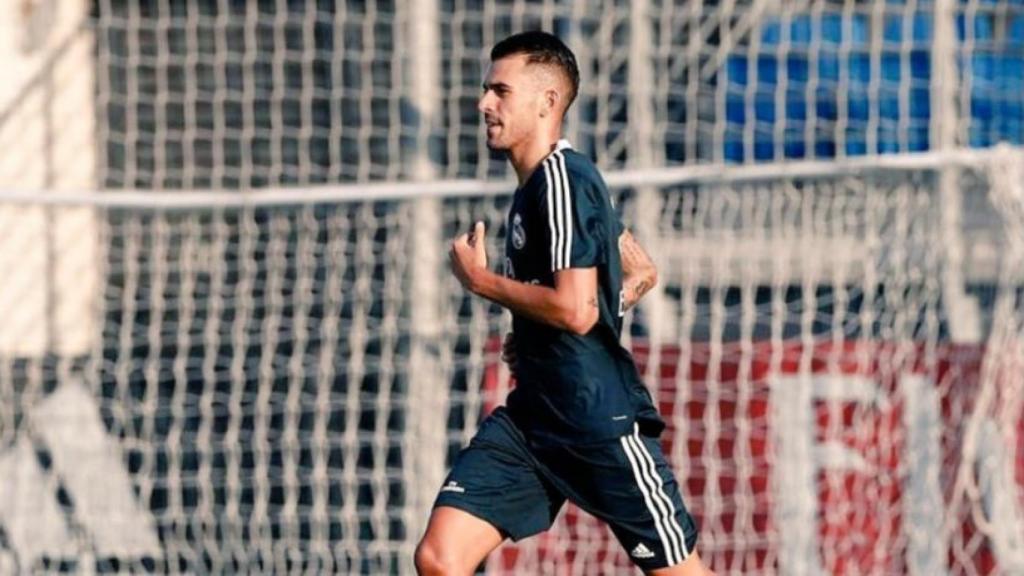 Ceballos, en un entrenamiento del Real Madrid