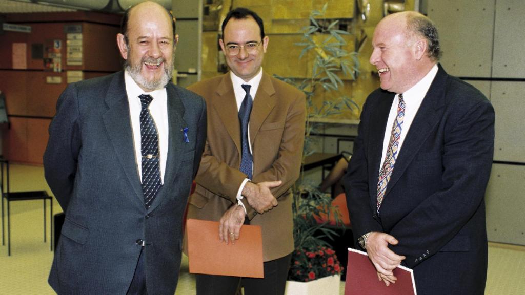 Jaume Duch, con el ex presidente de la Eurocámara, el popular José María Gil-Robles, en 1997