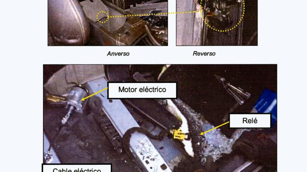 Imagen del dispositivo que activaba la cerradura secreta que daba acceso al zulo.