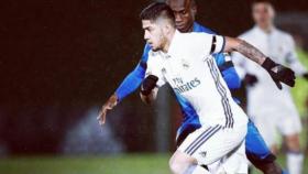 Sergio Díaz jugando un encuentro con el Real Madrid. Foto: Instagram (@sergiodiaz_10_)