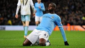 Yaya Touré celebra un gol con el City. Foto: Twitter (@ManCity).