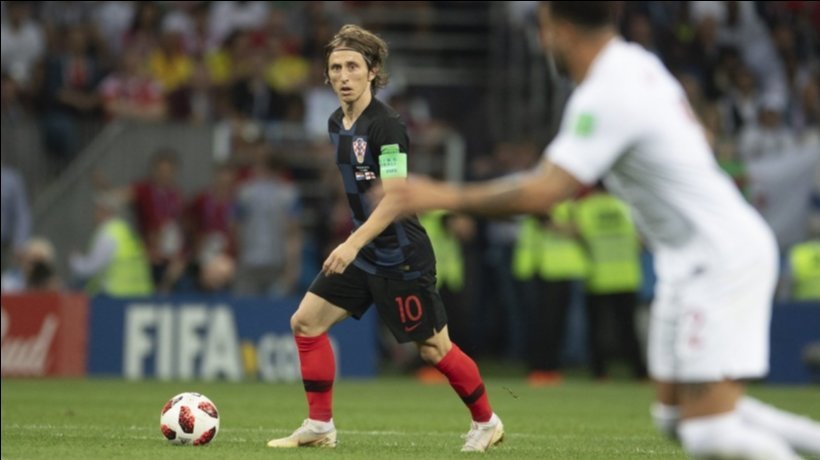 Modric, en la semifinal Croacia - Inglaterra. Foto: Twitter (@HNS_CFF)