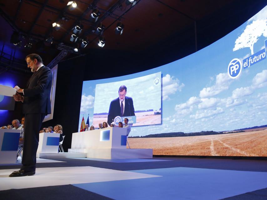 Rajoy este viernes en el congreso del PP.