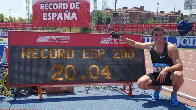 Bruno Hortelano bate su récord de España de los 200 metros con 20.04