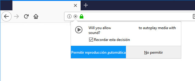 reproduccion automatica sonidos mozilla firefox