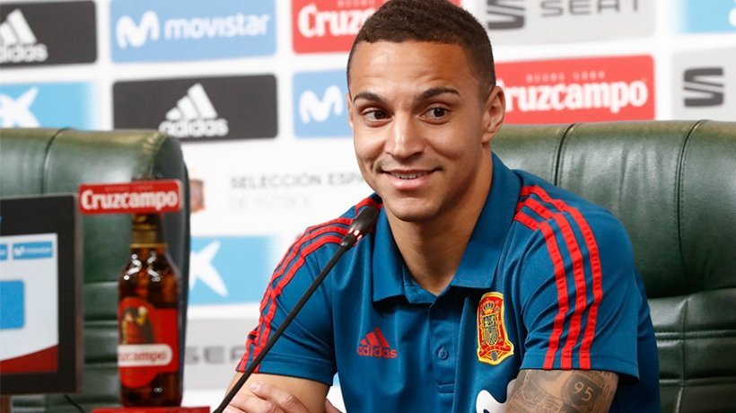 Rodrigo Moreno, en rueda de prensa con la selección española. Foto: sefutbol.com