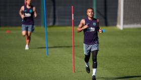 Rafinha, durante un entrenamiento de la pretemporada. Foto: EFE