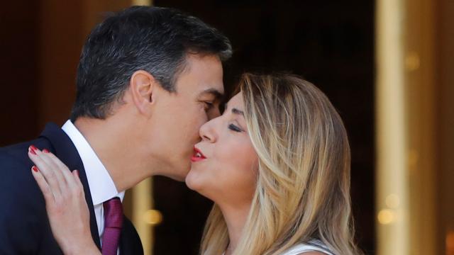 Reunión Pedro Sánchez y Susana Díaz