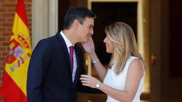 Pedro Sánchez y Susana Díaz, en una reunión en Moncloa.