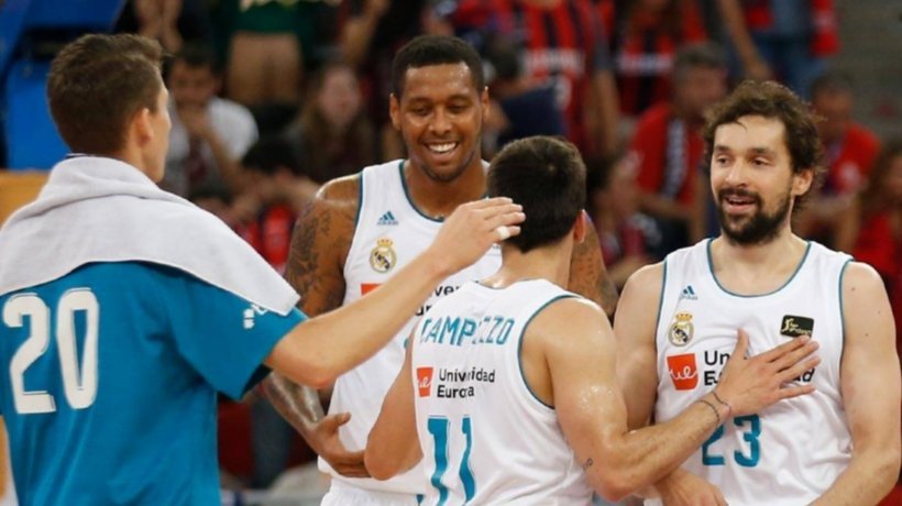 Los jugadores del Real Madrid en la final de la ACB