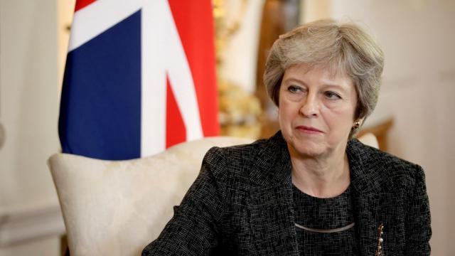 Theresa May, durante una recepción en el 10 Downing Street.