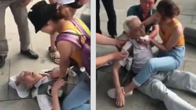 Una estudiante de medicina reanima a un anciano que tuvo un infarto en la calle