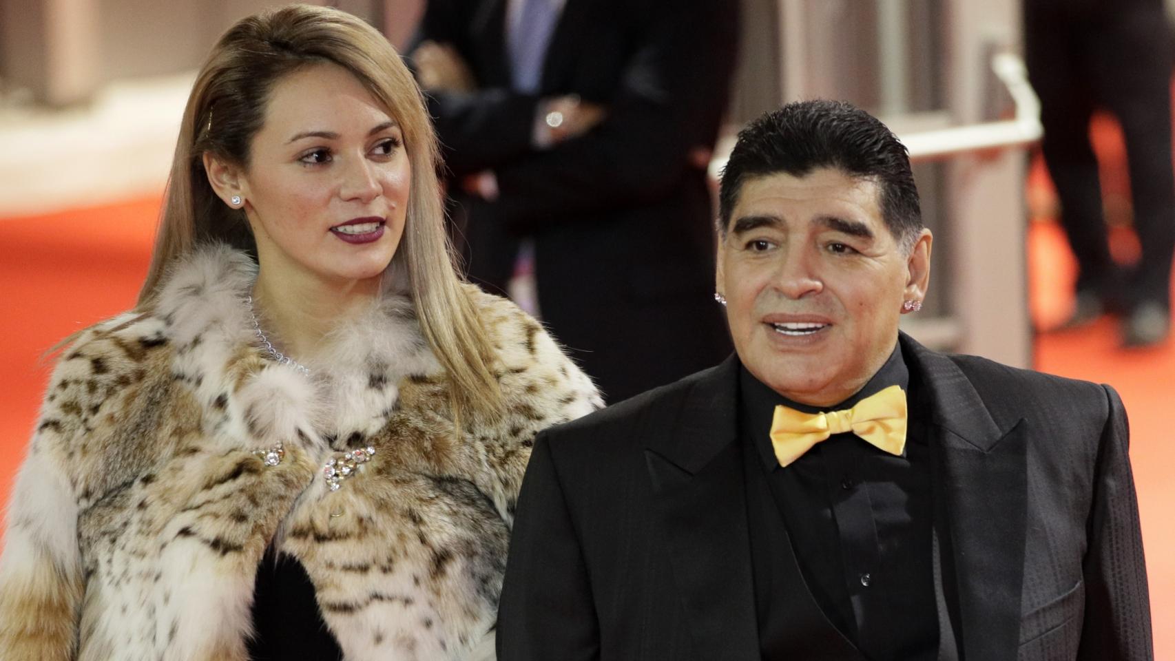 Maradona y Rocío Oliva en un evento reciente.