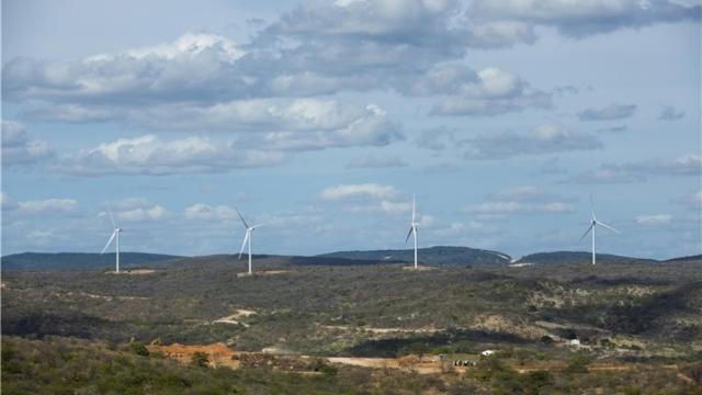 Imagen del parque eólico de Paraiba en Brasil.