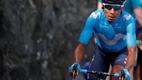 Nairo Quintana durante la ascensión al Col du Portet.