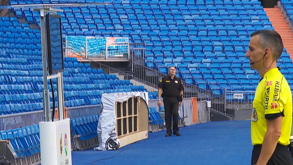 El Real Madrid prueba el VAR en el Santiago Bernabéu